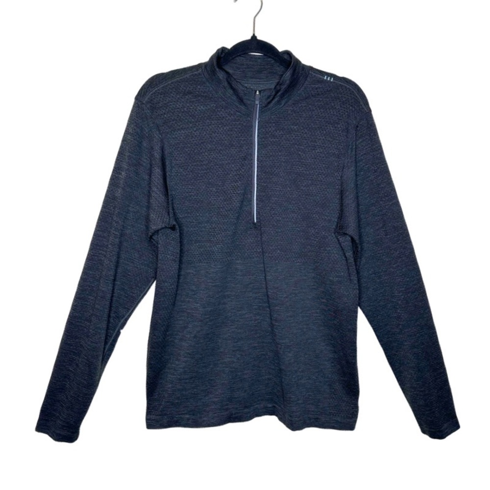 lululemon athletica Men's Performance Half-Zip Jacket - Charcoal/Black